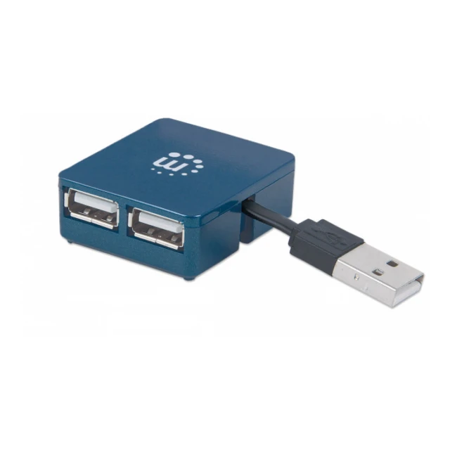 USB HUB 4port Manhattan 160605 2.0/480Mbps/Plavi