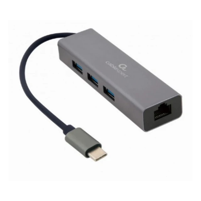 USB HUB Cablexpert A-CMU3-LAN-01 USB-C - 4xUSB/LAN