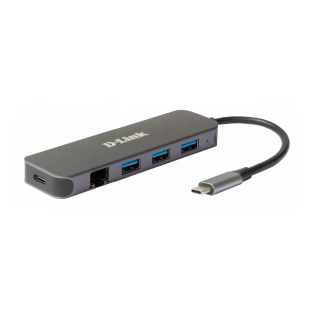 USB HUB D-Link DUB-2334 5in1 USB-C - USB3.0x3/GLAN/PD