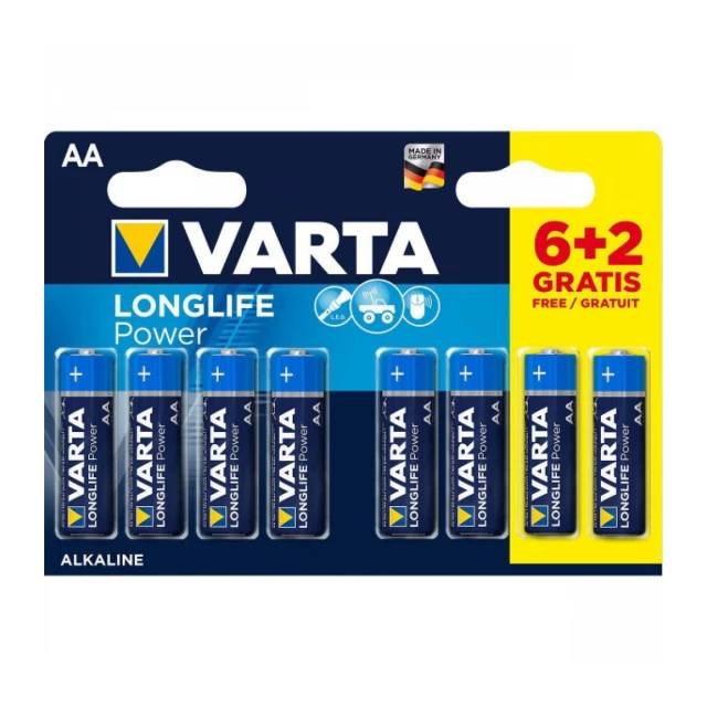 VARTA-4906SO AA 1.5V LR6  MN1500, PAK8 CK, ALKALNE baterije LONGLIFE POWER