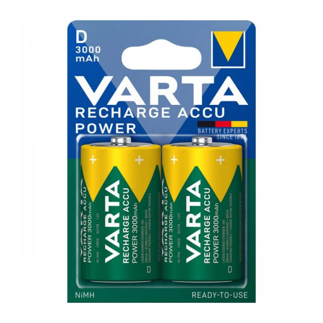 VARTA-56720B Tip D HR20 1,2V 3000mAh, Punjiva NiMH baterija PAK2