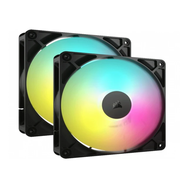 Ventilator CORSAIR RS140 ARGB/140mm/dual pack/crna