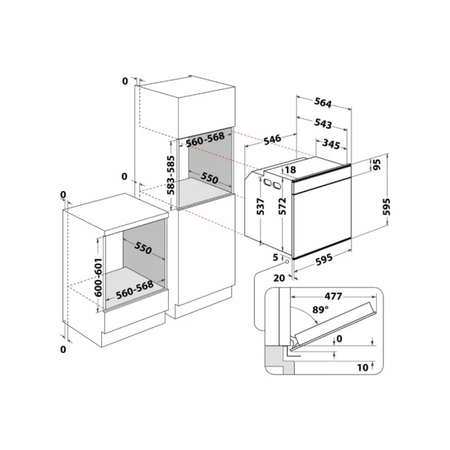 WHIRLPOOL AKZM 8480 WH ugradna rerna 