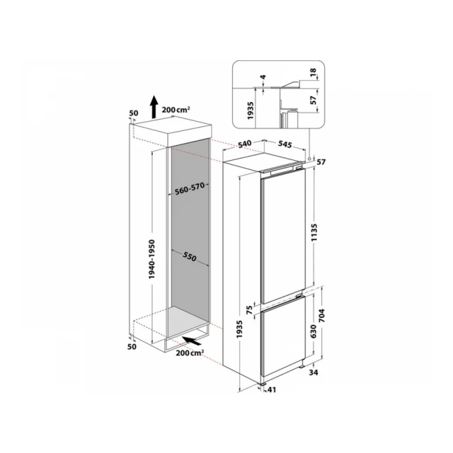 WHIRLPOOL ART 9811 SF2 ugradni frižider 