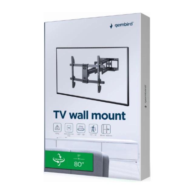 WM-80ST-02 Gembird TV nosac okretanje/tilt 37-80 VESA max.60x40cm, max 60kg, drzac