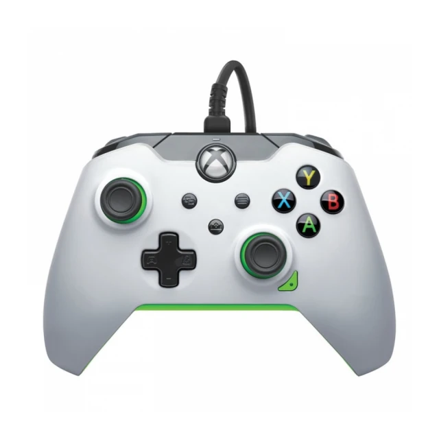 XBOX/PC Wired Controller White Neon Green