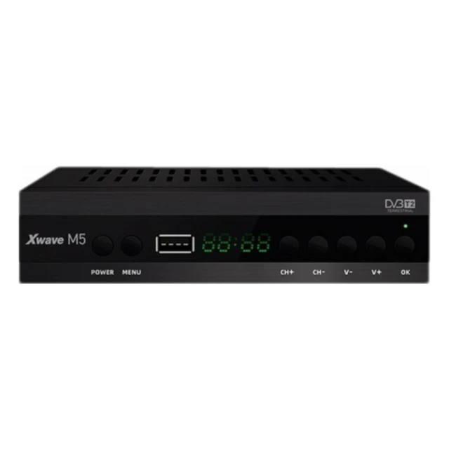 Xvawe DVB-T2 Set Top Box M5, LED/SCART/HDMI/RF/USB, media player, metalno ku&#263;i&#353;te