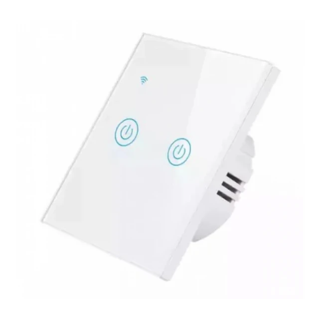 ZIGBEE-SMART-2 GANG-RSH-SP002-EU Gembird 2 Smart bezicna prekidaca,APP glasovna kontrola Glass Touch