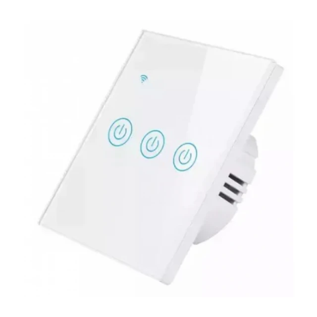 ZIGBEE-SMART-3 GANG-RSH-SP003-EU Gembird 3 Smart bezicna prekidaca,APP glasovna kontrola Glass Touch